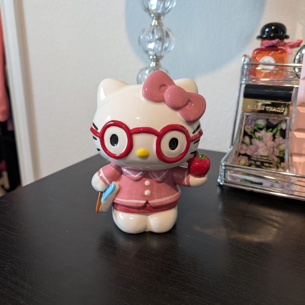 Blue Sky Hello Kitty Figurine with Red and Pink Accents